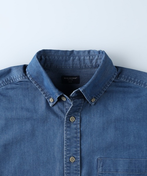 BACK NUMBER（バックナンバー）の「【BACK NUMBER】デニムＢＤシャツ（シャツ/ブラウス・メンズ・ダークインディゴブルー/インディゴブルー・S/M/L/XL）」の7枚目の写真