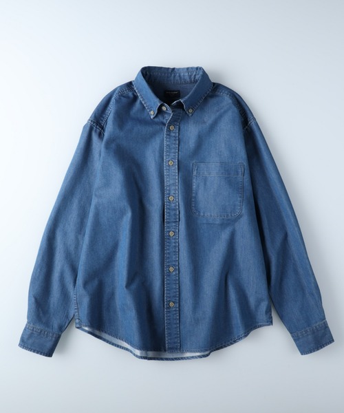 BACK NUMBER（バックナンバー）の「【BACK NUMBER】デニムＢＤシャツ（シャツ/ブラウス・メンズ・ダークインディゴブルー/インディゴブルー・S/M/L/XL）」の18枚目の写真