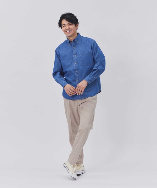 BACK NUMBER（バックナンバー）の「【BACK NUMBER】デニムＢＤシャツ（シャツ/ブラウス・メンズ・ダークインディゴブルー/インディゴブルー・S/M/L/XL）」の10枚目の写真