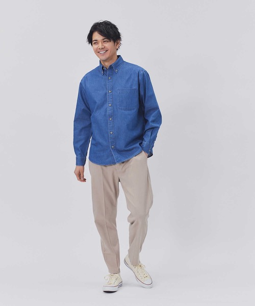 BACK NUMBER（バックナンバー）の「【BACK NUMBER】デニムＢＤシャツ（シャツ/ブラウス・メンズ・ダークインディゴブルー/インディゴブルー・S/M/L/XL）」の12枚目の写真