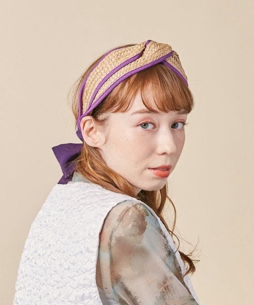 kaorinomori（カオリノモリ）の「kaorinomori カランカチューシャ（カチューシャ・レディース・パープル/ブラウン・FREE）」の7枚目の写真