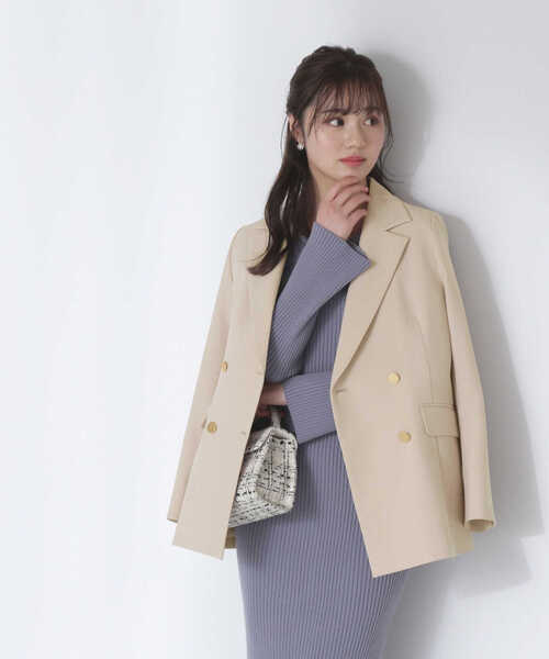 美品 プロポーションボディドレッシング【S】フェイクレザーキルティングジャケット PROPORTION BODY DRESSING（プロポーションボディドレッシング