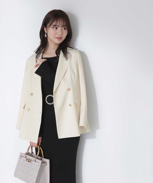 PROPORTION BODY DRESSING（プロポーションボディドレッシング）の「テーラージャケット / 1213150300（テーラードジャケット・レディース・ベージュ/オフホワイト・SMALL/MEDIUM）」の3枚目の写真