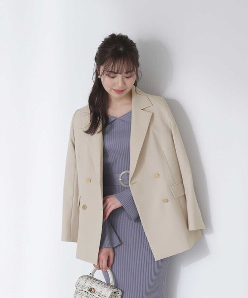 PROPORTION BODY DRESSING（プロポーションボディドレッシング）の「テーラージャケット / 1213150300（テーラードジャケット・レディース・ベージュ/オフホワイト・SMALL/MEDIUM）」の4枚目の写真