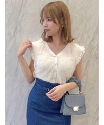 dazzlin | チュールベールフリルニットトップス(ニット/セーター)