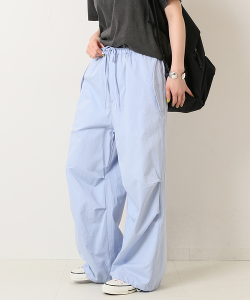 Spick & Span（スピックアンドスパン）の「ヴィンテージサテンオーバーパンツ（その他パンツ・レディース・アイボリー/スカイブルー・36/38）」の3枚目の写真