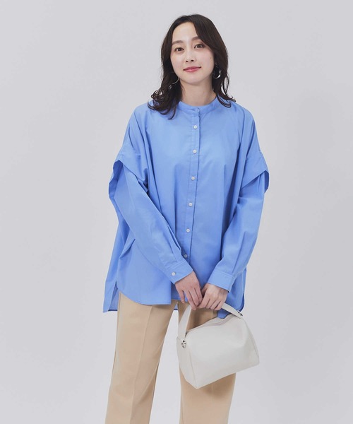 HONEYSUCKLE ROSE(ハニーサックルローズ)の「【HONEYSUCKLE ROSE】袖デザイン長袖シャツ(シャツ/ブラウス・レディース・ホワイト/ブラック/サックスブルー・M/L)」の3枚目の写真