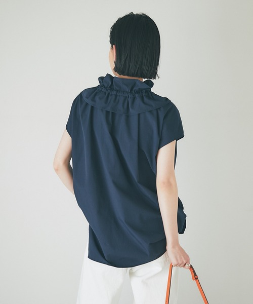 RIVE DROITE（リヴドロワ）の「フレンチフリルカラーブラウス（シャツ/ブラウス・レディース・ネイビー/ホワイト/カーキ・FREE）」の17枚目の写真