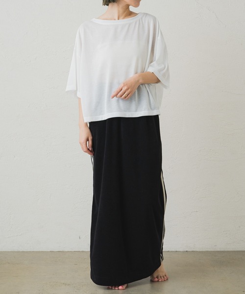 Omekashi（オメカシ）の「【earthy_ 】シアークロップドトップス（Tシャツ/カットソー・レディース・ブラック/ミント/オフホワイト・FREE）」の11枚目の写真