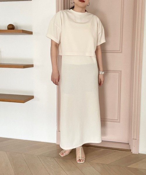 LOWRYS FARM（ローリーズファーム）の「２ＷＡＹカーディガン＊キャミワンピース２Ｐ　193234（ワンピース・レディース・ブラック/ブラウン/アイボリー・FREE）」の7枚目の写真