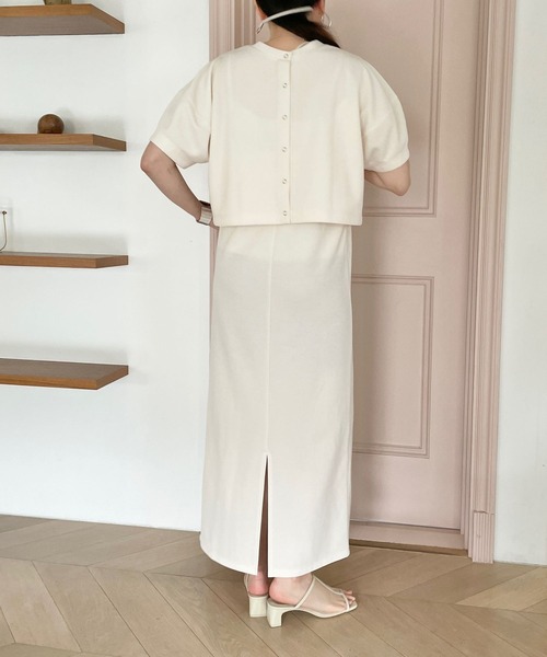 LOWRYS FARM（ローリーズファーム）の「２ＷＡＹカーディガン＊キャミワンピース２Ｐ　193234（ワンピース・レディース・ブラック/ブラウン/アイボリー・FREE）」の9枚目の写真