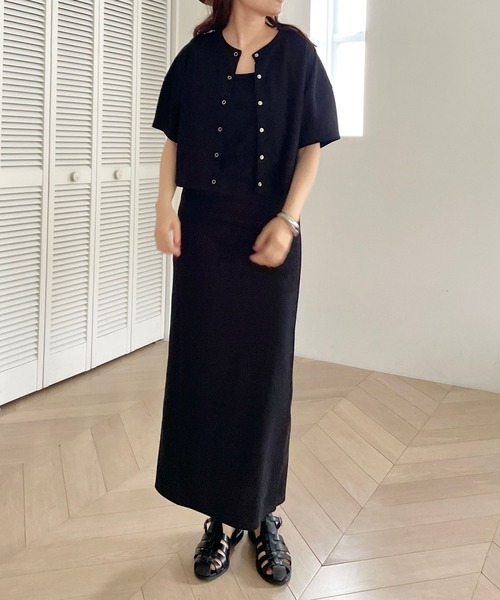 LOWRYS FARM（ローリーズファーム）の「２ＷＡＹカーディガン＊キャミワンピース２Ｐ　193234（ワンピース・レディース・ブラック/ブラウン/アイボリー・FREE）」の13枚目の写真