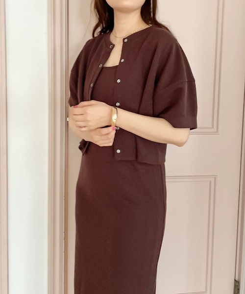 LOWRYS FARM（ローリーズファーム）の「２ＷＡＹカーディガン＊キャミワンピース２Ｐ　193234（ワンピース・レディース・ブラック/ブラウン/アイボリー・FREE）」の16枚目の写真