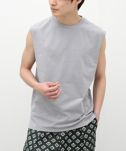 Healthknit（ヘルスニット）の「【Healthknit for EDIFICE/417】別注 ノースリーブ Tシャツ（Tシャツ/カットソー・メンズ・ホワイト/チャコールグレー/ブラック・LARGE/MEDIUM）」の3枚目の写真