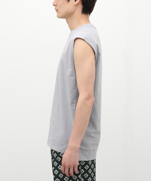 Healthknit（ヘルスニット）の「【Healthknit for EDIFICE/417】別注 ノースリーブ Tシャツ（Tシャツ/カットソー・メンズ・ホワイト/チャコールグレー/ブラック・LARGE/MEDIUM）」の11枚目の写真