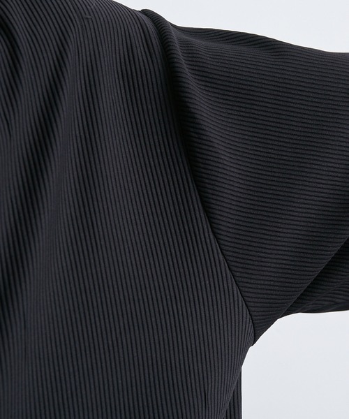 JUNRED（ジュンレッド）の「プリーツハーフジッププルオーバー（Tシャツ/カットソー・メンズ・ホワイト/ブラック/ライトグレー・S/M/L）」の15枚目の写真