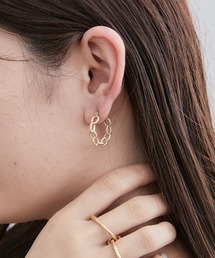 【LIMITED NUMBER】ヴィンテージライク チェーンサークル  フープピアス