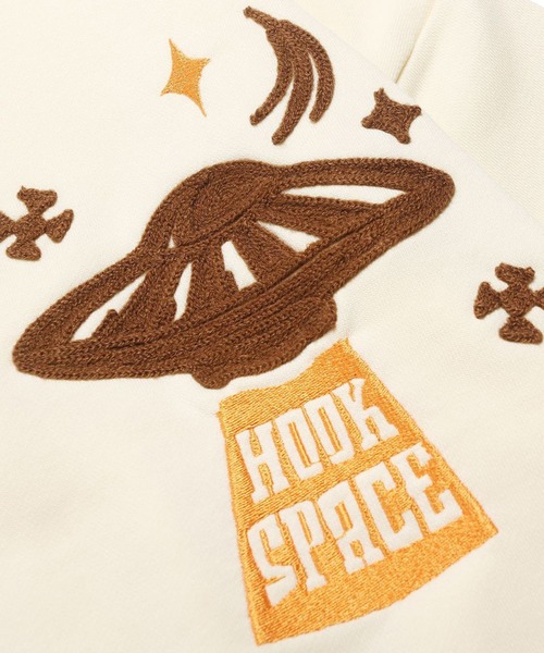 HOOK（フック）の「HOOK -original- 個性派宇宙サガラ刺繍前開きジップパーカー（パーカー・メンズ・ネイビー/ライトベージュ・M/XL/L）」の7枚目の写真
