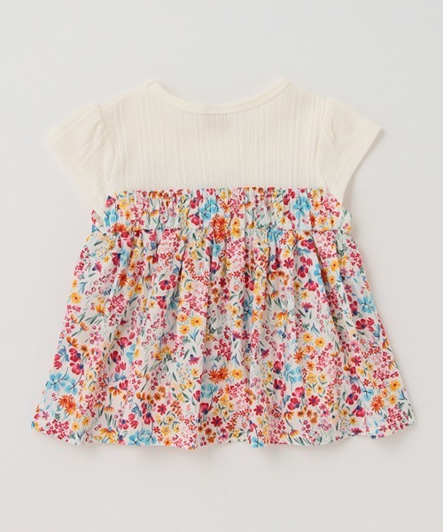 petit main(プティマイン)の「【リンク】水彩花ドッキングT(Tシャツ/カットソー・キッズ・ピンク/ブルー・130cm/90cm/110cm/80cm/100cm/120cm)」の11枚目の写真