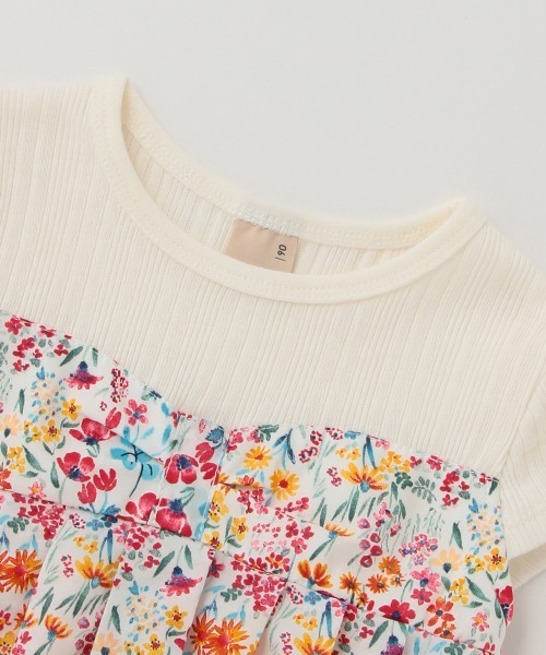 petit main(プティマイン)の「【リンク】水彩花ドッキングT(Tシャツ/カットソー・キッズ・ピンク/ブルー・130cm/90cm/110cm/80cm/100cm/120cm)」の10枚目の写真