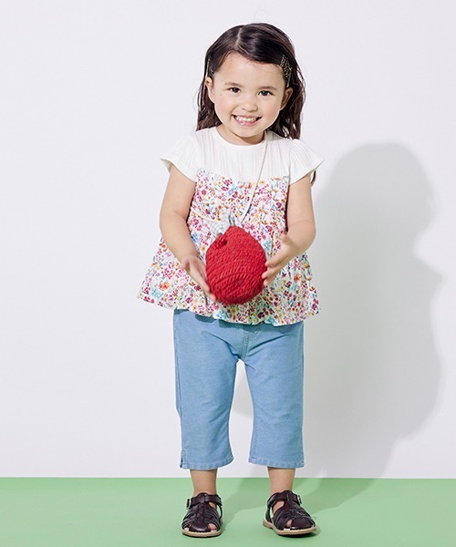 petit main(プティマイン)の「【リンク】水彩花ドッキングT(Tシャツ/カットソー・キッズ・ピンク/ブルー・130cm/90cm/110cm/80cm/100cm/120cm)」の17枚目の写真