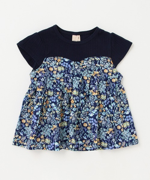 petit main(プティマイン)の「【リンク】水彩花ドッキングT(Tシャツ/カットソー・キッズ・ピンク/ブルー・130cm/90cm/110cm/80cm/100cm/120cm)」の16枚目の写真