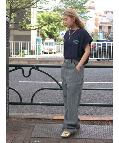 Ungrid（アングリッド）の「ノースリショートロゴタンクトップ（Tシャツ/カットソー・レディース・ネイビー/オフホワイト/オレンジ/イエロー・FREE）」の15枚目の写真