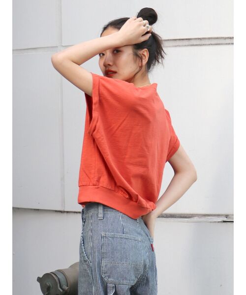 Ungrid（アングリッド）の「ノースリショートロゴタンクトップ（Tシャツ/カットソー・レディース・ネイビー/オフホワイト/オレンジ/イエロー・FREE）」の14枚目の写真