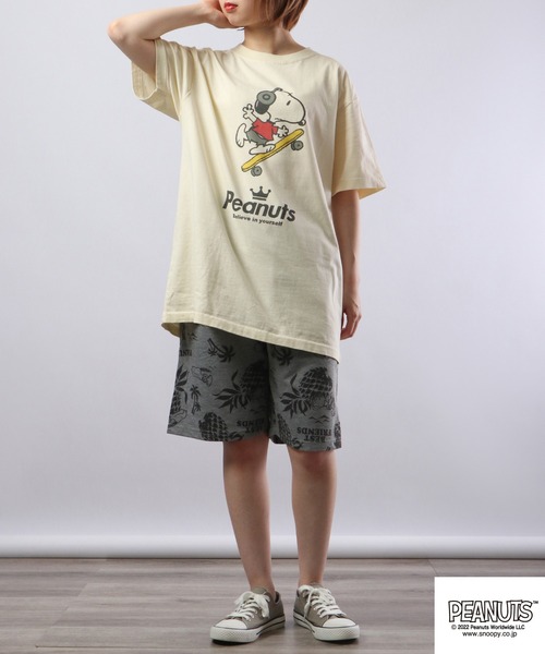 PEANUTS(ピーナッツ)の「PEANUTS スヌーピー 総柄 ミニ裏毛 スウェット パンツ(スウェットパンツ・レディース・杢グレー/ブルーグレー/カーキ・LL/M/L)」の22枚目の写真