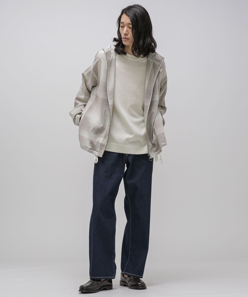 NANO universe（ナノユニバース）の「LB.03/ウォッシャブルリネンチェックベンチレーションマリンパーカー（マウンテンパーカー・メンズ・キナリ/グリーン・L/M/S）」の19枚目の写真