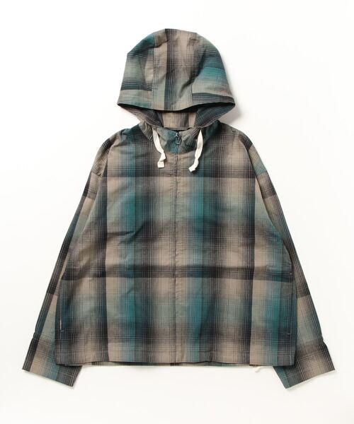 NANO universe（ナノユニバース）の「LB.03/ウォッシャブルリネンチェックベンチレーションマリンパーカー（マウンテンパーカー・メンズ・キナリ/グリーン・L/M/S）」の20枚目の写真