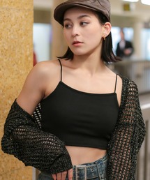 SPINNS | 【一枚で着れるカップ付き】ショート丈リブキャミソール(キャミソール)