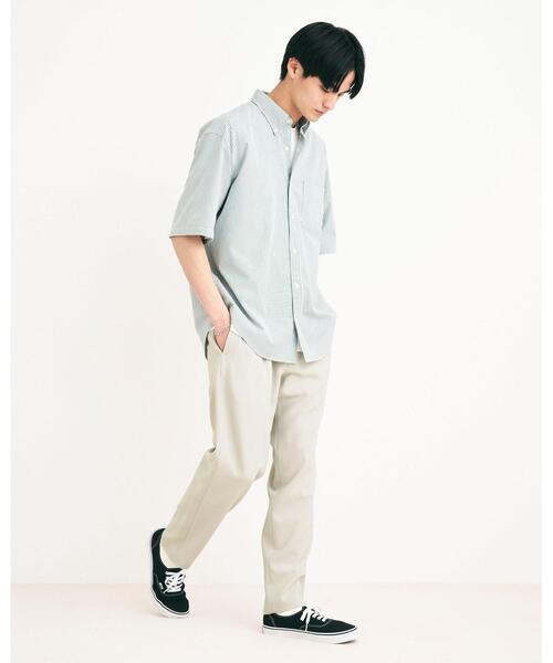 green label relaxing(グリーンレーベルリラクシング)の「FINE BASIC オックス ストライプ ボタンダウン シャツ -ストレッチ-(シャツ/ブラウス・メンズ・ネイビー/コバルトブルー/ケリー・L/S/XL/M)」の8枚目の写真