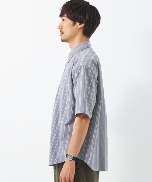 green label relaxing(グリーンレーベルリラクシング)の「FINE BASIC オックス ストライプ ボタンダウン シャツ -ストレッチ-(シャツ/ブラウス・メンズ・ネイビー/コバルトブルー/ケリー・L/S/XL/M)」の11枚目の写真