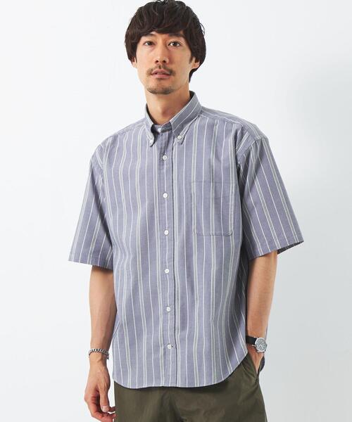 green label relaxing(グリーンレーベルリラクシング)の「FINE BASIC オックス ストライプ ボタンダウン シャツ -ストレッチ-(シャツ/ブラウス・メンズ・ネイビー/コバルトブルー/ケリー・L/S/XL/M)」の13枚目の写真