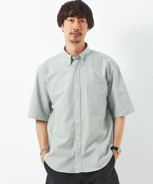 green label relaxing(グリーンレーベルリラクシング)の「FINE BASIC オックス ストライプ ボタンダウン シャツ -ストレッチ-(シャツ/ブラウス・メンズ・ネイビー/コバルトブルー/ケリー・L/S/XL/M)」の15枚目の写真