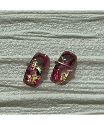 【masamiyabi】シェルのかけらかまぼこピアス(MA)