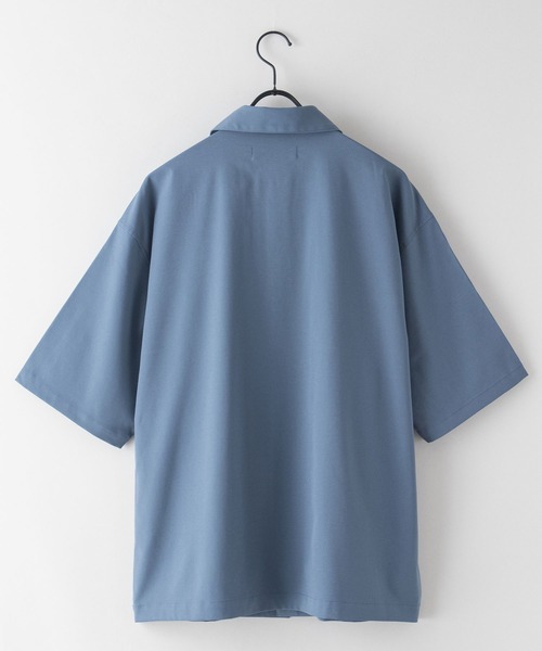 UNIIT(ユニット)の「【UNIIT/ユニット】 ポリエステルツイル ダブルフラップポケット オーバーサイズシャツ ビッグシルエット セットアップ対応可能アイテム イージーケア 吸水速乾性(シャツ/ブラウス・メンズ・ブルー系その他/ブラック・MEDIUM/LARGE)」の7枚目の写真