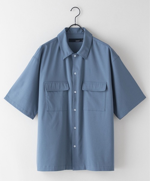 UNIIT(ユニット)の「【UNIIT/ユニット】 ポリエステルツイル ダブルフラップポケット オーバーサイズシャツ ビッグシルエット セットアップ対応可能アイテム イージーケア 吸水速乾性(シャツ/ブラウス・メンズ・ブルー系その他/ブラック・MEDIUM/LARGE)」の6枚目の写真