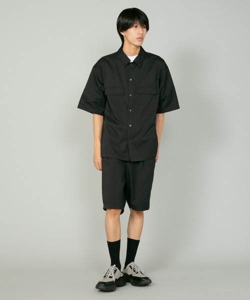 UNIIT(ユニット)の「【UNIIT/ユニット】 ポリエステルツイル ダブルフラップポケット オーバーサイズシャツ ビッグシルエット セットアップ対応可能アイテム イージーケア 吸水速乾性(シャツ/ブラウス・メンズ・ブルー系その他/ブラック・MEDIUM/LARGE)」の22枚目の写真