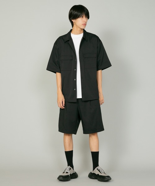 UNIIT(ユニット)の「【UNIIT/ユニット】 ポリエステルツイル ダブルフラップポケット オーバーサイズシャツ ビッグシルエット セットアップ対応可能アイテム イージーケア 吸水速乾性(シャツ/ブラウス・メンズ・ブルー系その他/ブラック・MEDIUM/LARGE)」の16枚目の写真