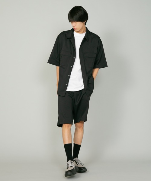 UNIIT(ユニット)の「【UNIIT/ユニット】 ポリエステルツイル ダブルフラップポケット オーバーサイズシャツ ビッグシルエット セットアップ対応可能アイテム イージーケア 吸水速乾性(シャツ/ブラウス・メンズ・ブルー系その他/ブラック・MEDIUM/LARGE)」の17枚目の写真