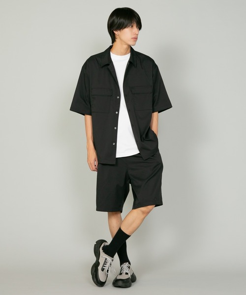 UNIIT(ユニット)の「【UNIIT/ユニット】 ポリエステルツイル ダブルフラップポケット オーバーサイズシャツ ビッグシルエット セットアップ対応可能アイテム イージーケア 吸水速乾性(シャツ/ブラウス・メンズ・ブルー系その他/ブラック・MEDIUM/LARGE)」の18枚目の写真