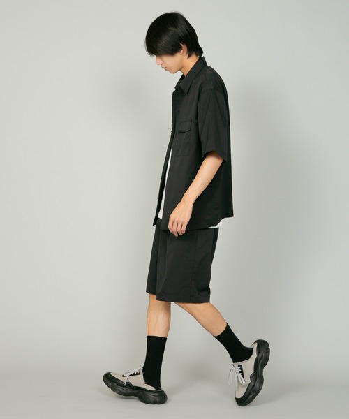 UNIIT(ユニット)の「【UNIIT/ユニット】 ポリエステルツイル ダブルフラップポケット オーバーサイズシャツ ビッグシルエット セットアップ対応可能アイテム イージーケア 吸水速乾性(シャツ/ブラウス・メンズ・ブルー系その他/ブラック・MEDIUM/LARGE)」の19枚目の写真