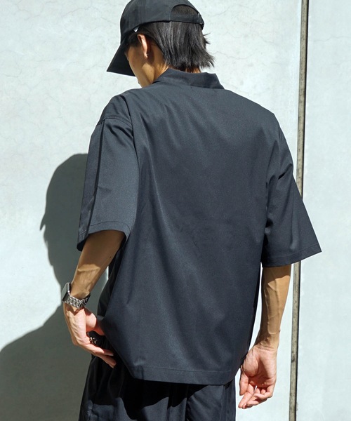 UNIIT(ユニット)の「【UNIIT/ユニット】 ポリエステルツイル ダブルフラップポケット オーバーサイズシャツ ビッグシルエット セットアップ対応可能アイテム イージーケア 吸水速乾性(シャツ/ブラウス・メンズ・ブルー系その他/ブラック・MEDIUM/LARGE)」の15枚目の写真