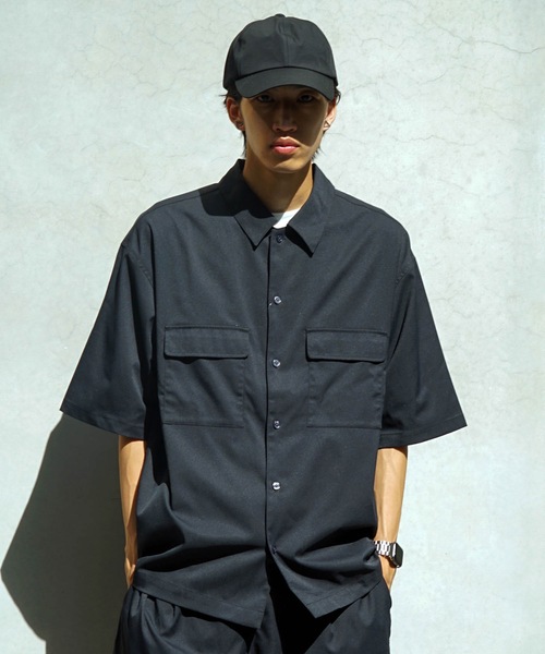 UNIIT(ユニット)の「【UNIIT/ユニット】 ポリエステルツイル ダブルフラップポケット オーバーサイズシャツ ビッグシルエット セットアップ対応可能アイテム イージーケア 吸水速乾性(シャツ/ブラウス・メンズ・ブルー系その他/ブラック・MEDIUM/LARGE)」の13枚目の写真