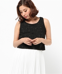 【Delyle noir】フラワーオーガンジー刺繍ショート