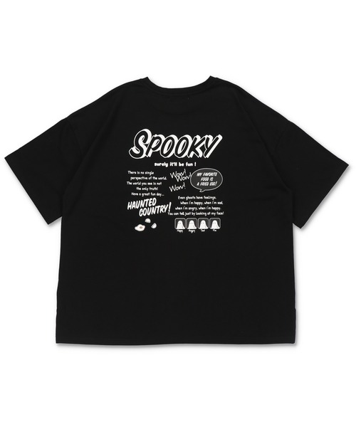 サンリオ ウサハナ スピンズ SPINNS ビッグTシャツ 半袖 ブラック ウサハナ×SPINNS』ビッグTシャツ | SPINNS WEB STORE | SPINNS