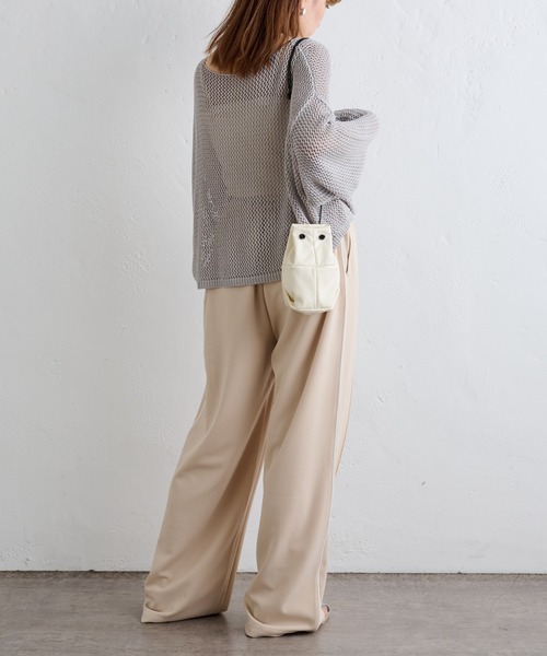 COLONY 2139（コロニートゥーワンスリーナイン）の「コードミニ巾着バッグ（ショルダーバッグ・レディース・オフホワイト/ブラック・FREE）」の21枚目の写真