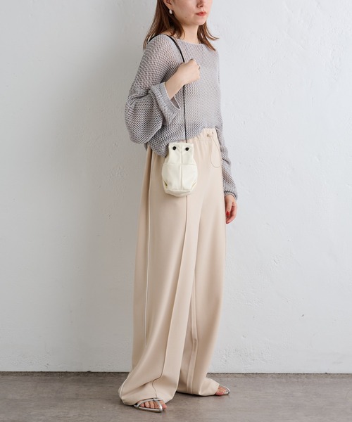 COLONY 2139（コロニートゥーワンスリーナイン）の「コードミニ巾着バッグ（ショルダーバッグ・レディース・オフホワイト/ブラック・FREE）」の17枚目の写真